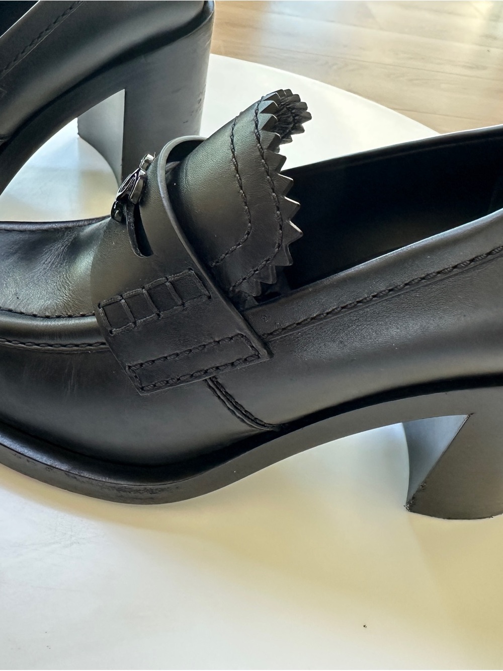 Chanel Black Leather Loafers - Picture 5 of 15